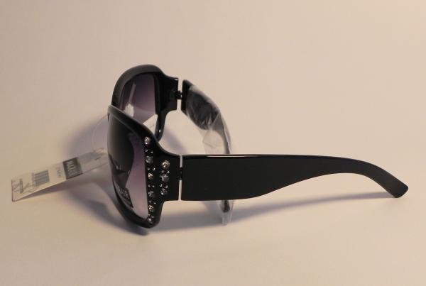 Sonnenbrille schwarz mit Glitzersteinchen